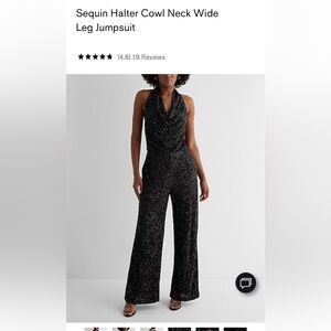 Sequined halter jumpsuit
